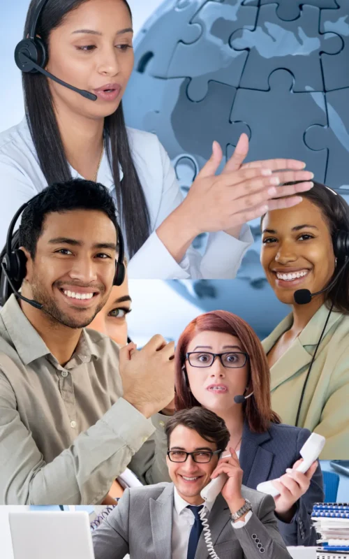 A dynamic customer support team at Ideal Extra Solutions, ensuring seamless multilingual communication and customer satisfaction.